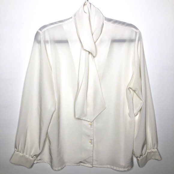VINTAGE Pendleton 80's White Blouse - Picture 5 of 5